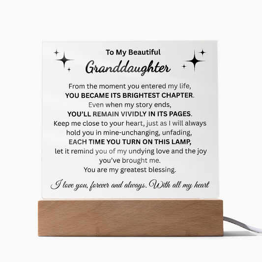 To My Beautiful Granddaughter / Forever Love